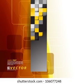 Vector Design - eps10 Colorful Rounded Squares Concept Background
