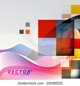 Vector Design - eps10 Colorful Squares Concept Background