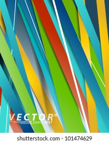 Vector Design - eps10 Colorful Thick Lines Concept Background