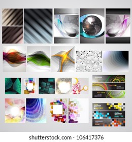 Vector Design - eps10 Different Sizes, Headers and Designs for Background