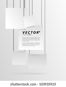 Vector Design - eps10 Floating Squared Elements with Thread Concept Illustration