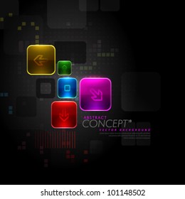 Vector Design - eps10 Glowing Arrow Signs Concept Illustration