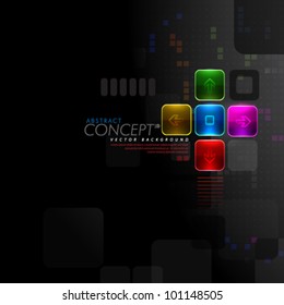 Vector Design - eps10 Glowing Arrow Signs Concept Illustration