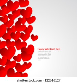 Vector Design - eps10 Overlapping Heart Shapes Background