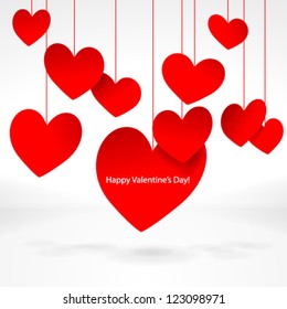Vector Design - eps10 Overlapping Heart Shapes Background