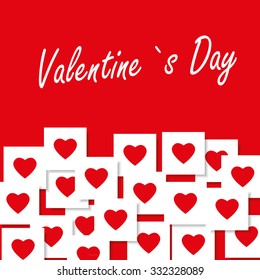 Vector Design - eps10 Overlapping Heart Shapes Background