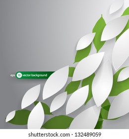 Vector Design - eps10 Overlapping Leaves Concept Illustration