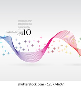 Vector Design - eps10 Overlapping Positive Sign Concept Illustration