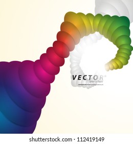 Vector Design - eps10 Overlapping Semi-Circles Concept Illustration