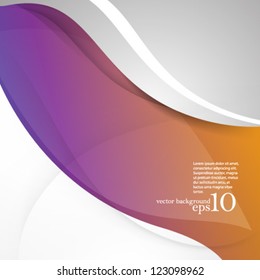 Vector Design - eps10 Overlapping Smooth Curve Lines Concept Background