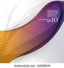 Vector Design - eps10 Overlapping Smooth Curve Lines Concept Background