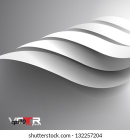 Vector Design - eps10 Overlapping Smooth Curve Lines Modern Concept Background