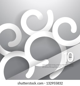 Vector Design - eps10 Overlapping Swirls Modern Design Background