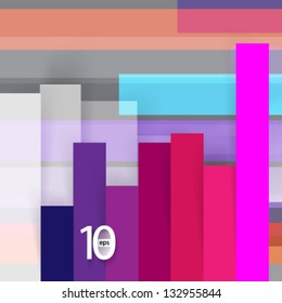 Vector Design - eps10 Overlapping Thick Lines Modern Design Background