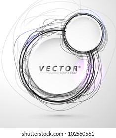 Vector Design - eps10 Simple Black Lines Concept Background