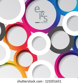 Vector Design - eps10 Simple and Colorful Circles Background