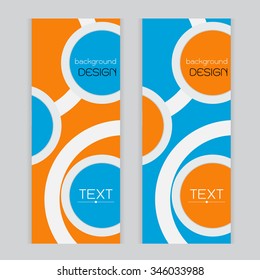 Vector Design - eps10 Simple and Colorful Circles Orange blue Background