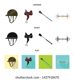 Vector design of equipment and riding icon. Collection of equipment and competition vector icon for stock.