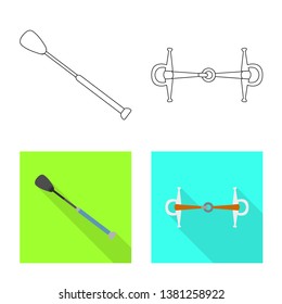 Vector design of equipment and riding logo. Collection of equipment and competition stock vector illustration.