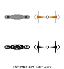 Vector design of equipment and riding logo. Collection of equipment and competition stock vector illustration.