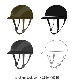 Vector design of equipment and riding symbol. Collection of equipment and competition vector icon for stock.