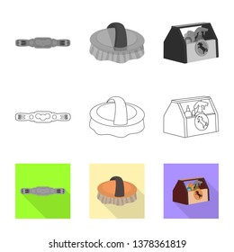 Vector design of equipment and riding symbol. Collection of equipment and competition stock symbol for web.