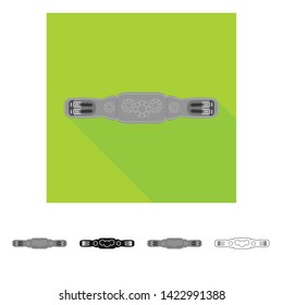 Vector design of equipment and riding symbol. Collection of equipment and competition vector icon for stock.