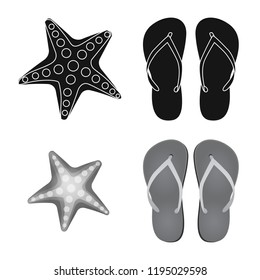 Vector design of equipment and swimming icon. Set of equipment and activity vector icon for stock.