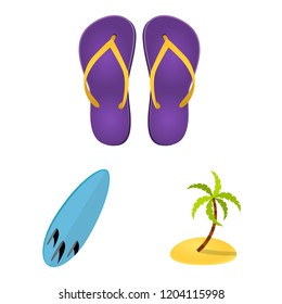 Vector design of equipment and swimming icon. Collection of equipment and activity vector icon for stock.