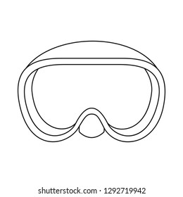 Vector design of equipment and swimming symbol. Collection of equipment and activity stock vector illustration.