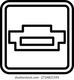 Vector Design eSATA Port Icon Style