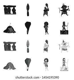 Vector design of evolution and prehistory icon. Set of evolution and development vector icon for stock.