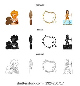 Vector design of evolution  and prehistory logo. Collection of evolution  and development  vector icon for stock.