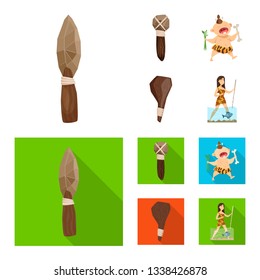 Vector design of evolution  and prehistory sign. Set of evolution  and development  stock symbol for web.