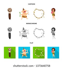 Vector design of evolution  and prehistory sign. Set of evolution  and development  stock symbol for web.