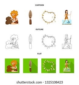 Vector design of evolution  and prehistory symbol. Set of evolution  and development  stock vector illustration.