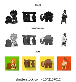 Vector design of evolution  and prehistory symbol. Collection of evolution  and development  stock vector illustration.