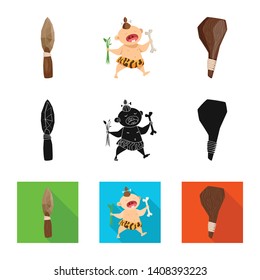 Vector design of evolution  and prehistory symbol. Collection of evolution  and development  vector icon for stock.