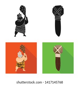 Vector design of evolution  and prehistory symbol. Set of evolution  and development  stock symbol for web.