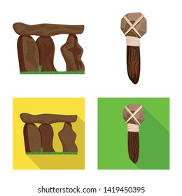 Vector design of evolution  and prehistory symbol. Set of evolution  and development  stock symbol for web.