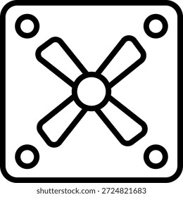 Estilo del icono del ventilador de escape de diseño de Vector