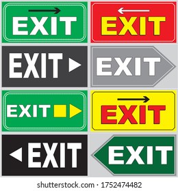 vector design of exit signage 