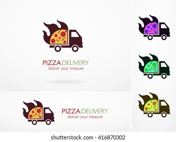Vector Design Express Delivery Logo Template. Flat Style