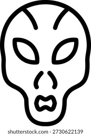 Estilo de Ícone Extraterrestre de Design de Vetor