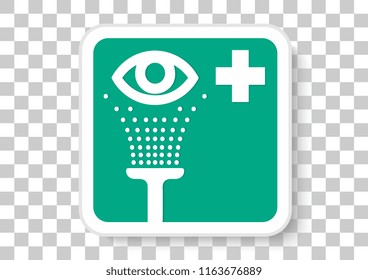 vector design of eye wash sign