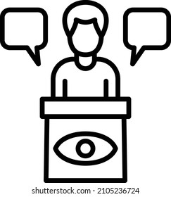 Vector Design Eye Witness Icon Style