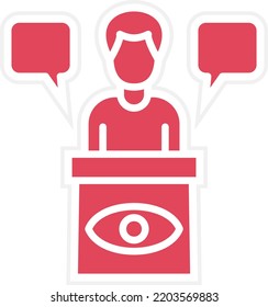 Vector Design Eye Witness Icon Style