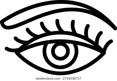 Estilo del icono de la ceja del diseño del Vector