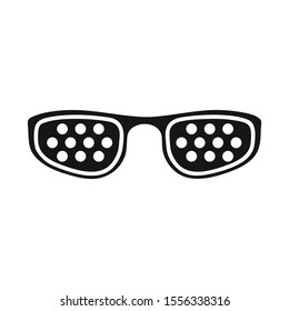 Vector design of eyeglasses and corrective icon. Graphic of eyeglasses and sunglasses stock vector illustration.