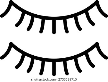 Estilo de ícone de cílios de design de vetor